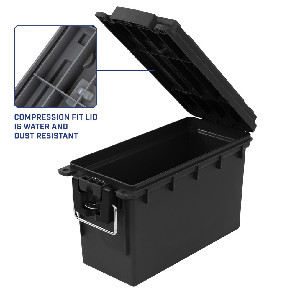Sheffield 12629 Ammo Storage Box, Stackable .30 Cal Field Boxes, Water and Du...