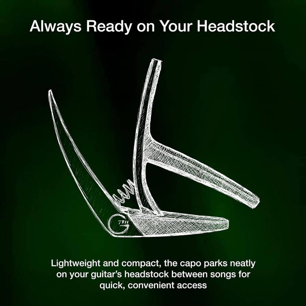 G7th Nashville 6 String Classical Silver Guitar Capo - Lightweight and Low Pr...