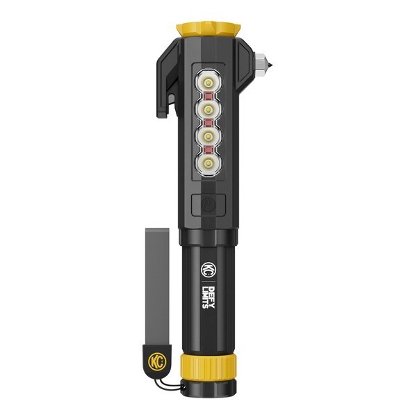 KC Auto Light with Emergency Tool, 2 Pack 1000 Lumen Rechargeable Flashlight Set