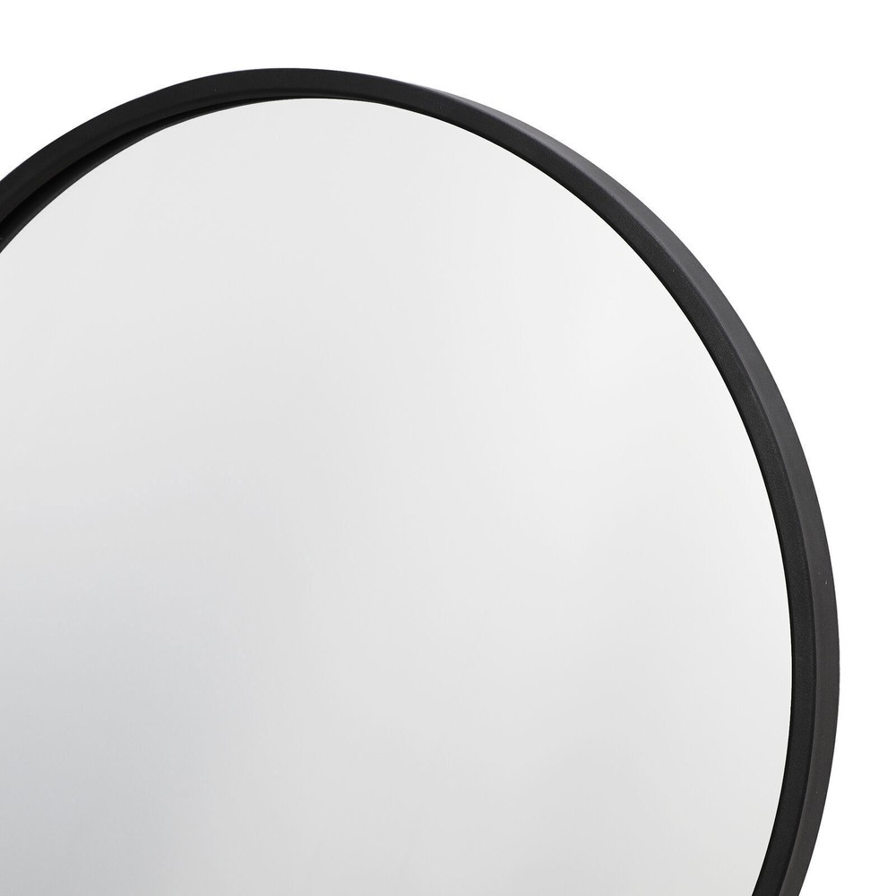 Round/Rectangular Wall Mirror Black Metal Frame For Home and Bathroom Wall Decor