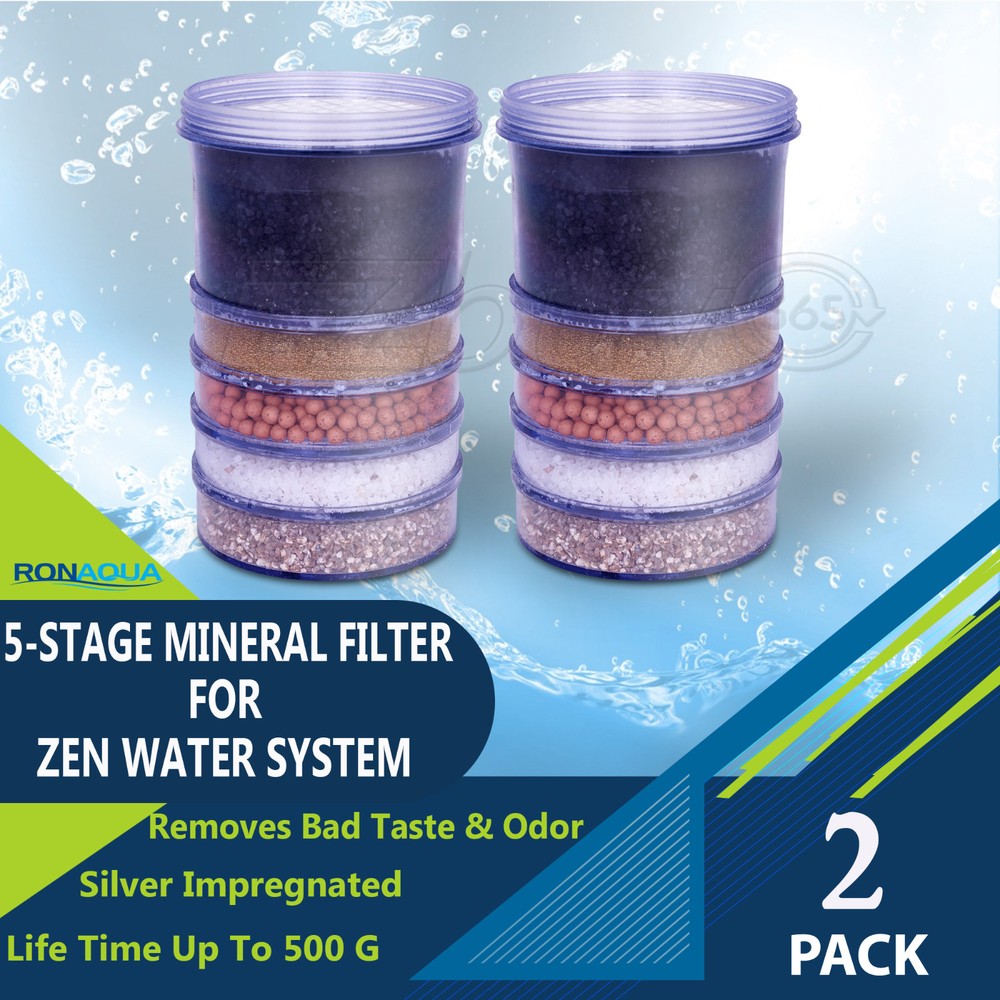 5-Stage Replacement Mineral Filter Cartridge for Zen Water System set of 2