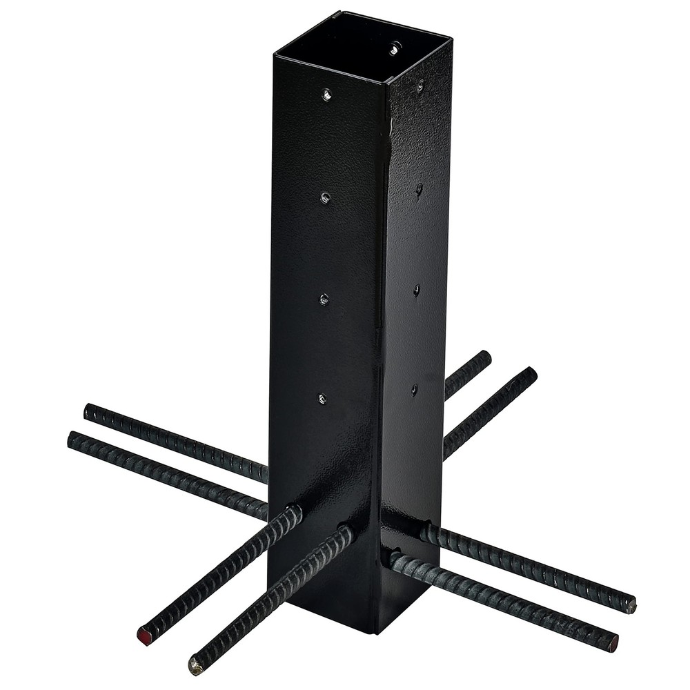 Mail Boss Post Depth Extender Black for Steel Mailbox Posts - Variable Height