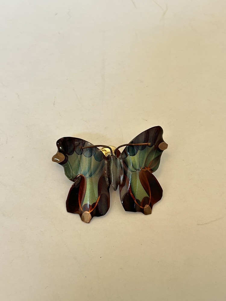 Butterfly Lapel Pin Large Size Thin Metal 2” Wide