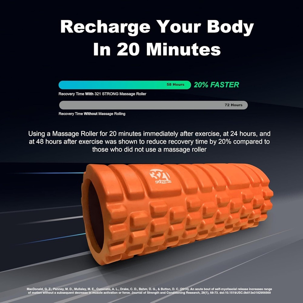 Foam Roller - Patented Medium Density Deep Tissue Massage Roller, 4K