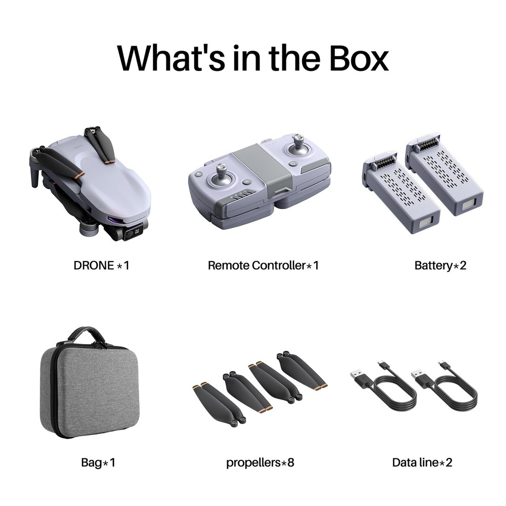 GPS Drone with 2K EIS Camera for Adults,Foldable RC Drones Auto Grey