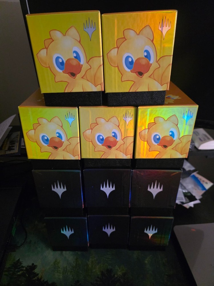 Empty MTG Final Fantasy Chocobo Bundle OR Gift Bundle Boxes + Counter/Dice