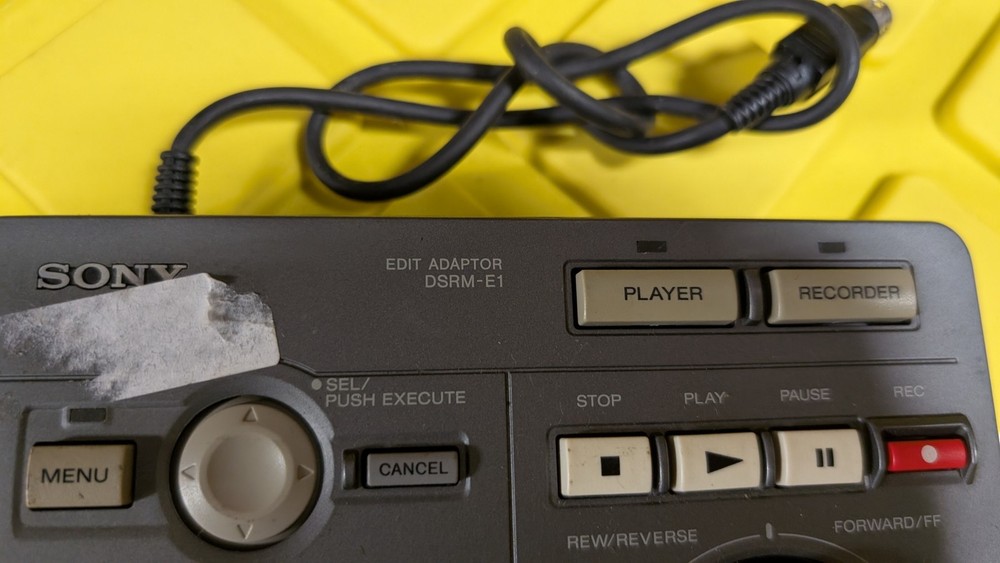 Sony Edit Adaptor DSRM-E1 Video Editing Controller Gray Vintage Pro Editing Tool
