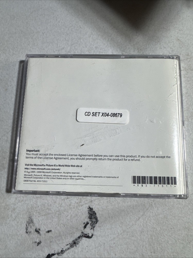 MICROSOFT PICTURE IT! 99 NOTE -