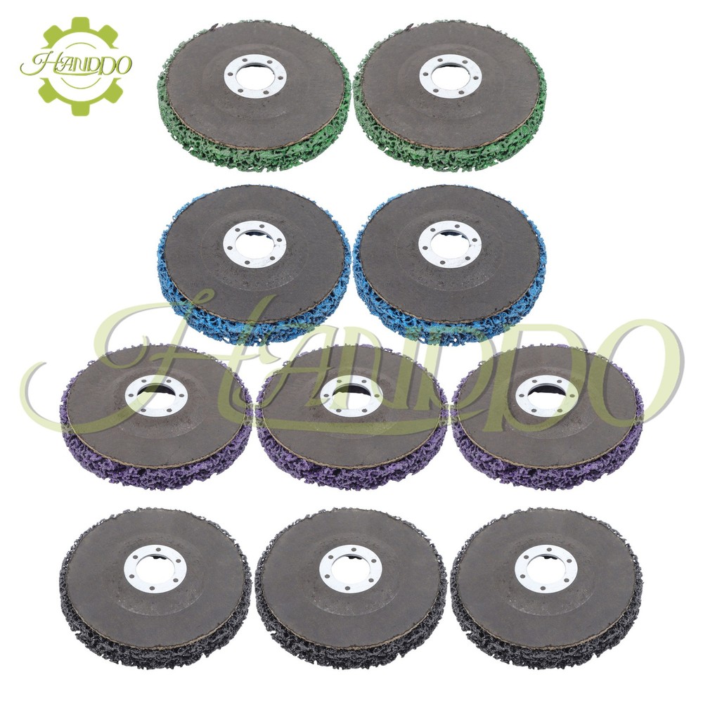 4-1/2" Paint Stripping Discs 10Pack for Angle Grinder Metal Rust Multi Color Set