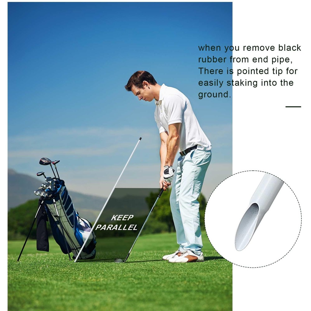 Golf Alignment Sticks 3 Pack 58Ã¢â‚¬ÂGolf Sticks Alignment Rods Full Golf White