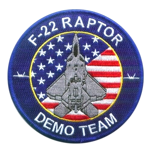 USAF F-22 RAPTOR -DEMO TEAM- 1st FIGHTER WING-Langley AFB, VA-ORIGINAL VEL PATCH