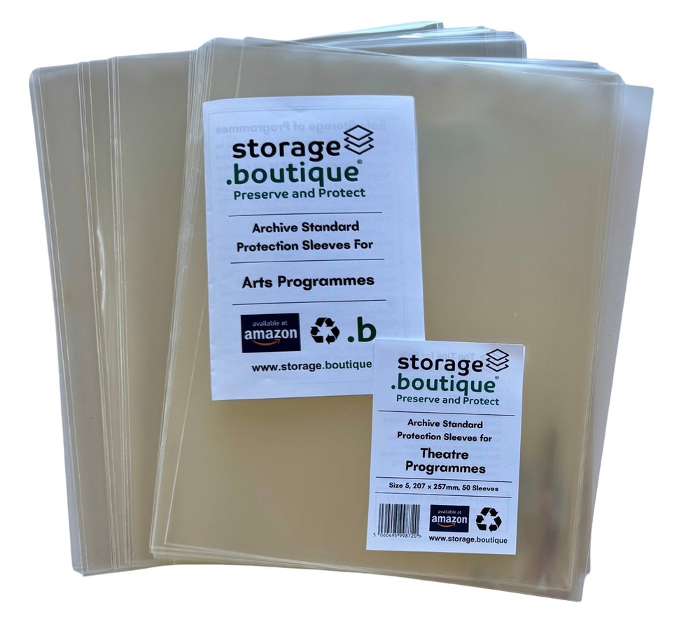 THEATRE Programme Protection Sleeves, Archive Standard, Multiple Sizes Post FREE