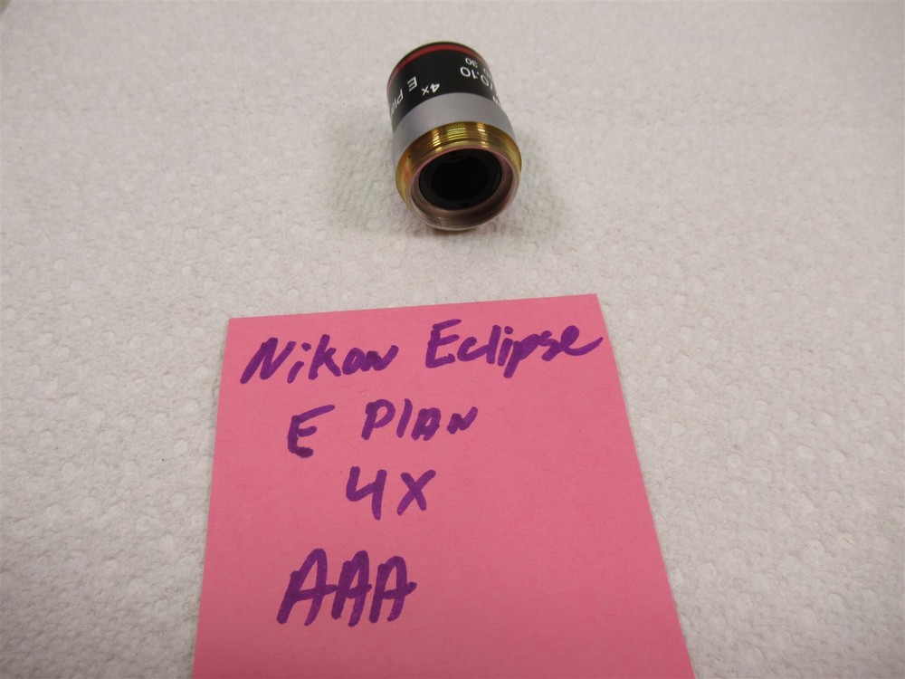 Nikon Eclipse E Plan 4x Microscope Objective Lens WD 30