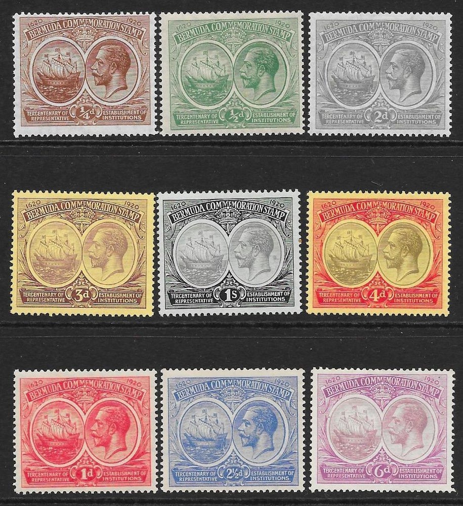 Bermuda 1920-21 Tercentenary Set (MH)