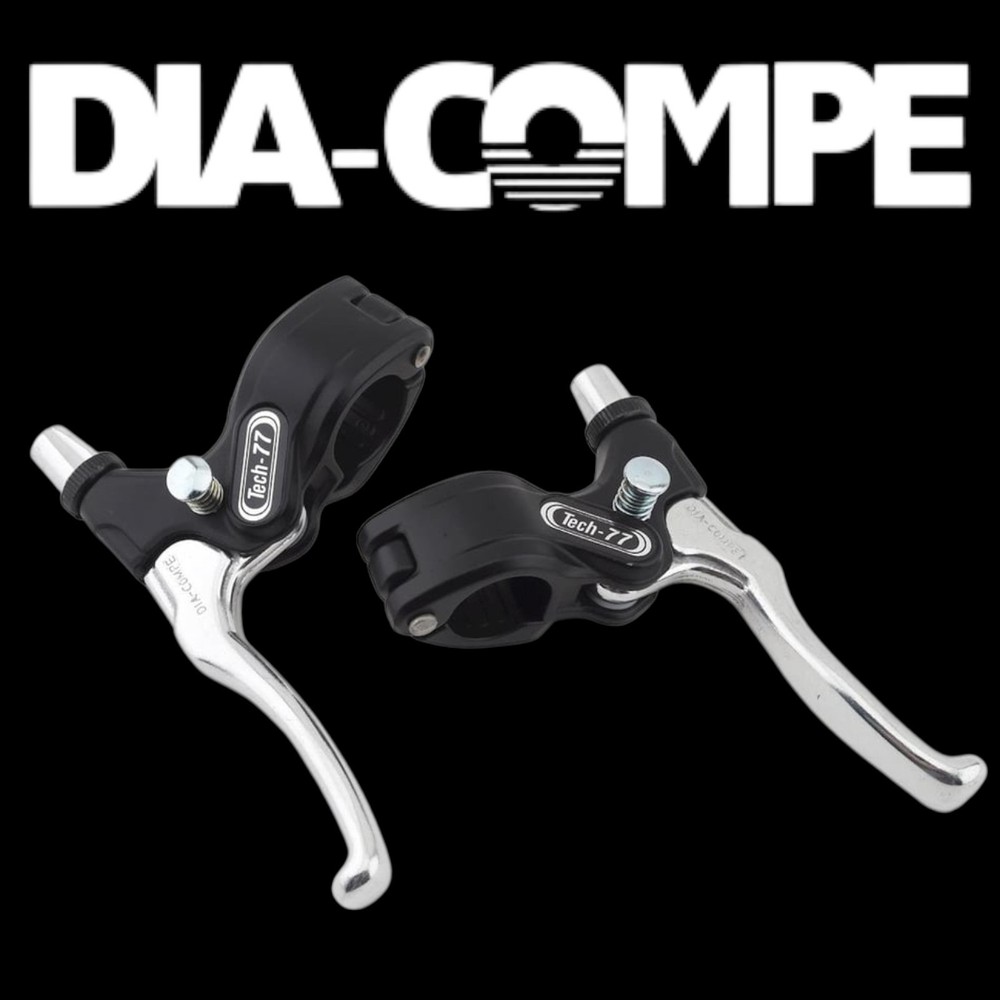 Dia-Compe Tech 77 Brake Levers (Black/Silver) (Pair)