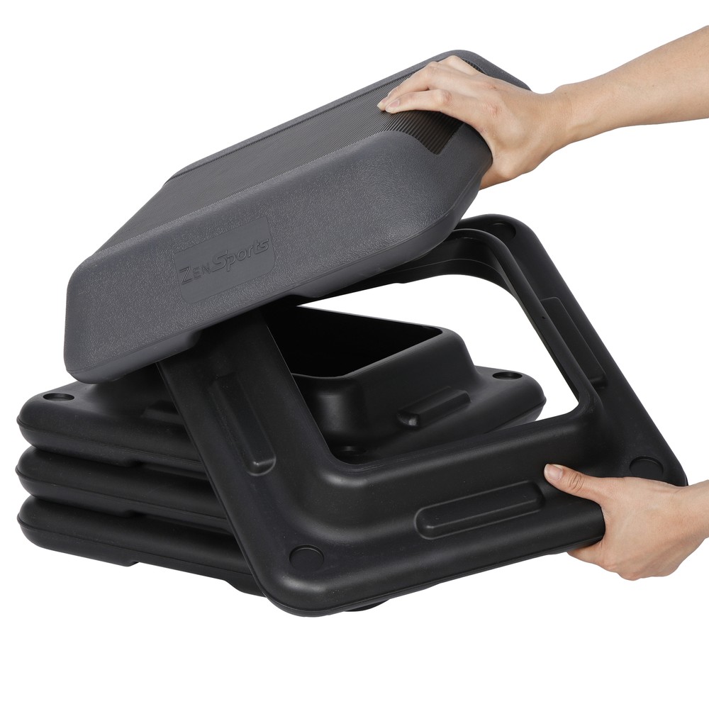 High Step Aerobic Platform with 4 Risers Training Device 16" x 16" Adjustable
