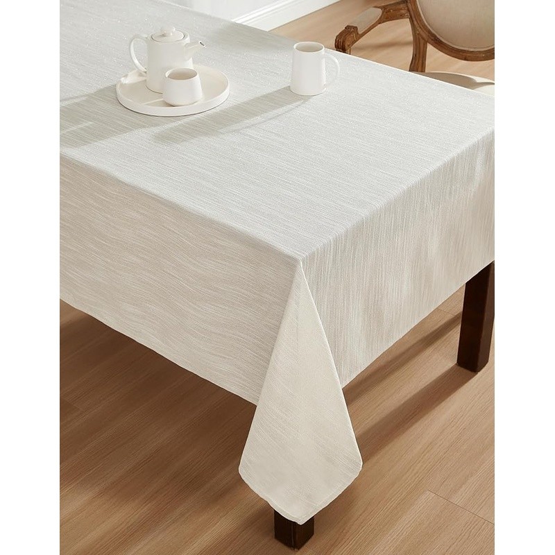 Elegant Rectangular Tablecloth 100 Polyester Durable Shimmering Dining Events US
