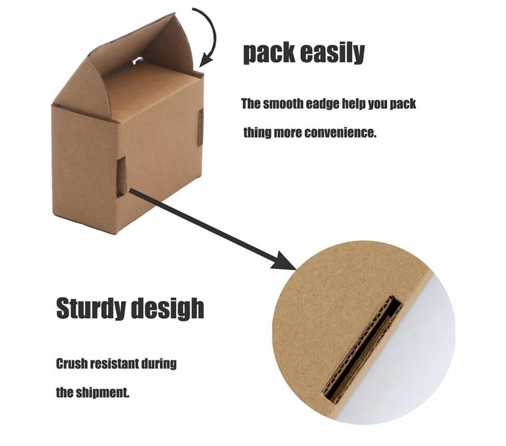 Small Shipping Boxes 25 Pack 6x4x3 Inch