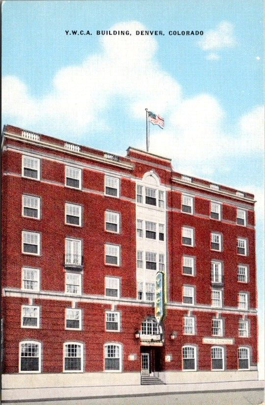 YWCA Building Denver Co. Linen Postcard