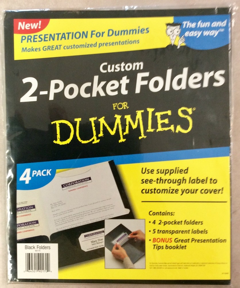 Custom Two Pocket Folders For Dummies / Great Presentations Bonus Tips Book!
