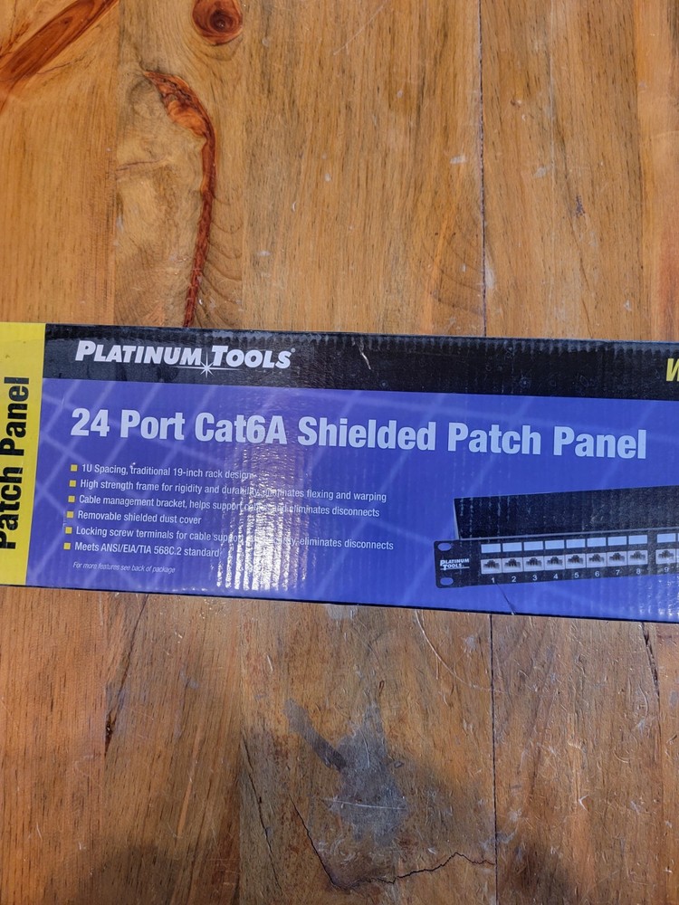 Platinum Tools 675-24C6AS 24 Port Cat6A Shielded Patch Panel