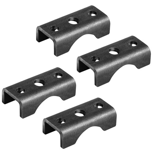 4 Pack Leaf Spring Perch Seat for OD 3" Round Axle,7/32" Thick,U Spring