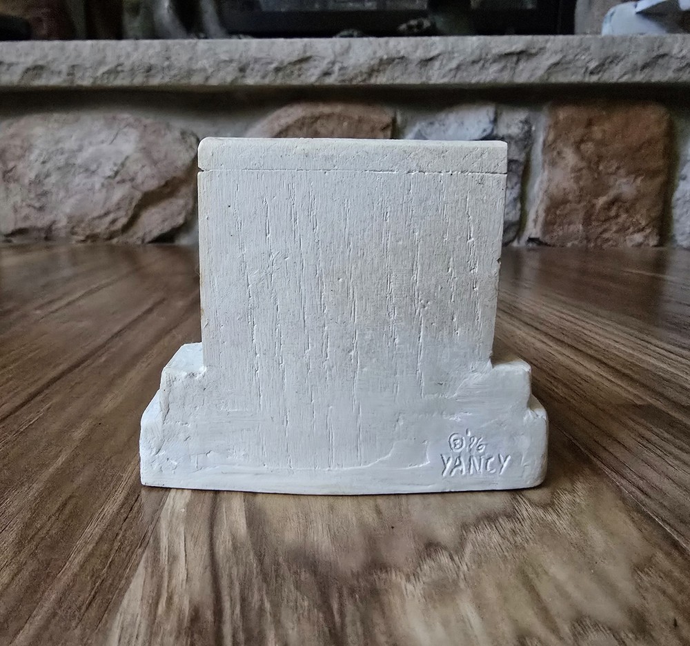 Ceramic Resin Gothic Incense Burner Holder Signed Yancy 96