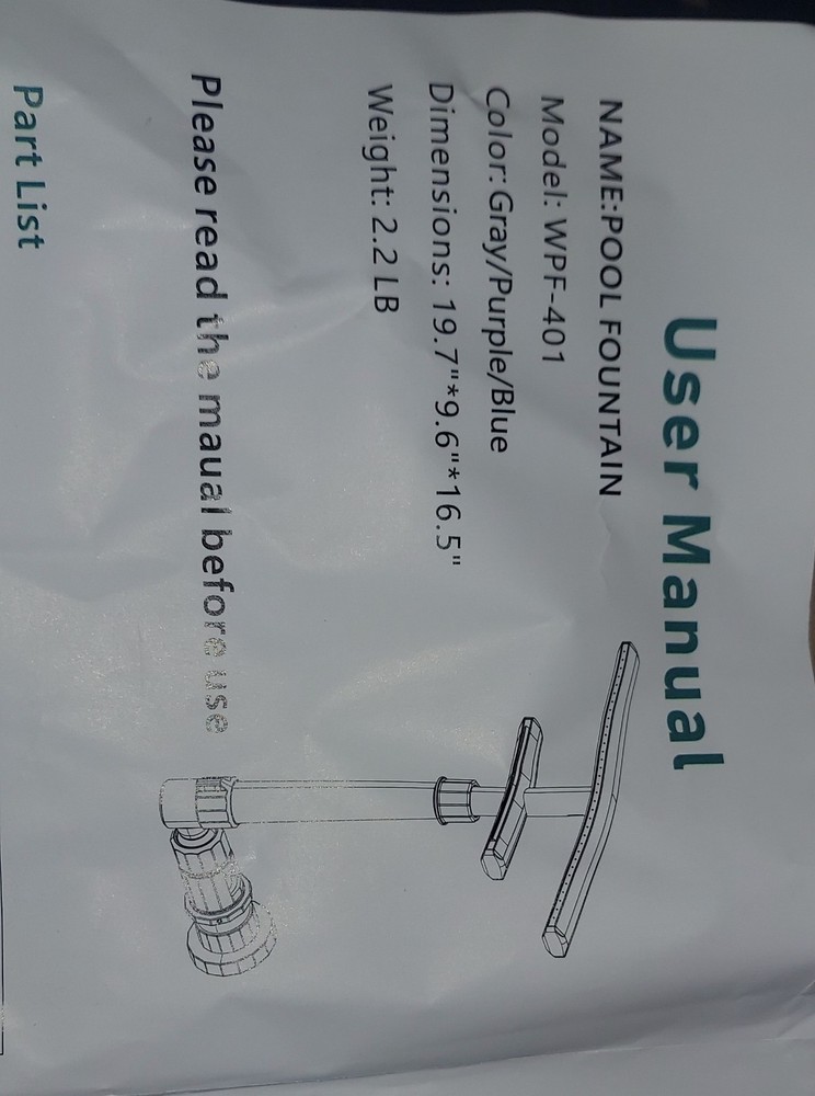 Pool Waterfall Fountain