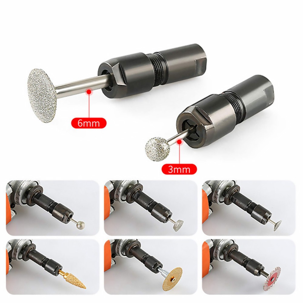 Conversion Adapter for Turning 100-Tyle Angle Grinder into Straight Grinder