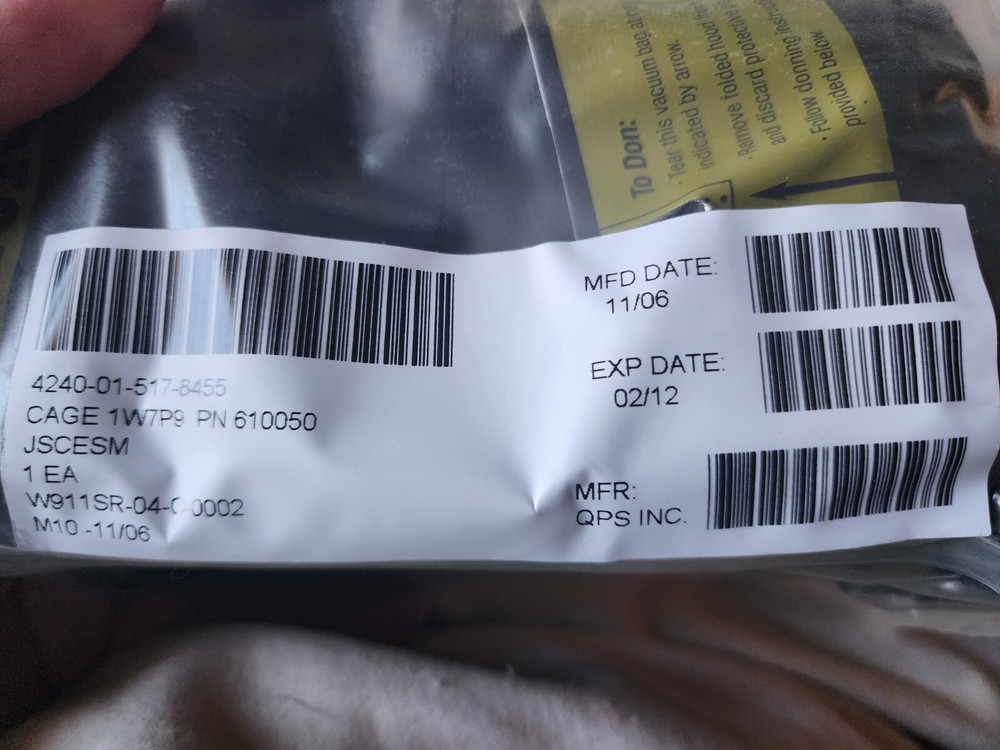 JOINT SERVICES CHEMICAL ENVIRONMENT SURVIVABILITY MASK JSCESM M80 (Loc = C4)