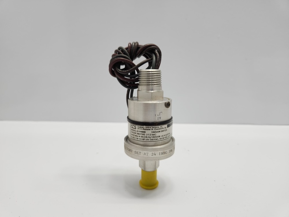 CUSTOM CONTROL SENSORS CCS 611V8000 VACUUM SWITCH 250 PSIG