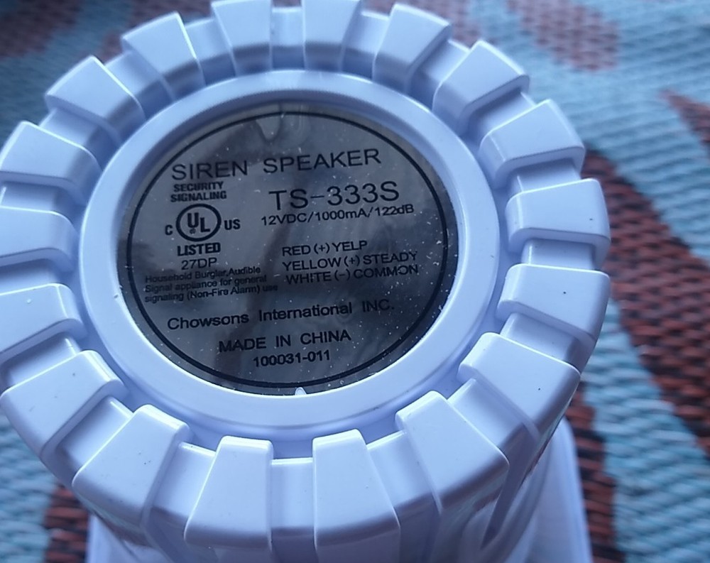 Siren Speaker TS-3335/12V/1000mA/122dB