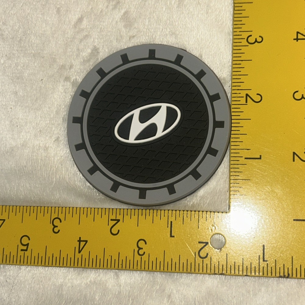 2 Car Cup Silicone Coasters For Hyundai