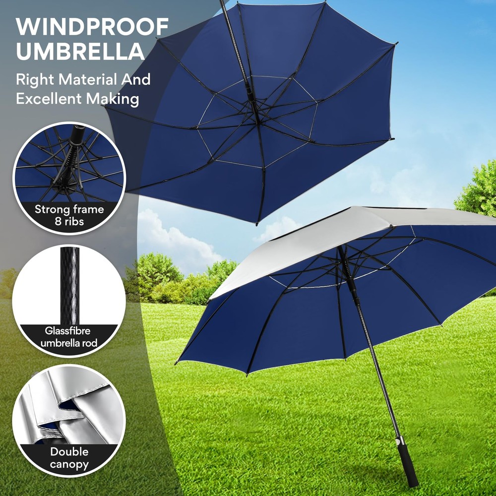 Large Golf Umbrella UV Potection68 Inch UV Blocking SPF Umbrellas for Sun Pr...