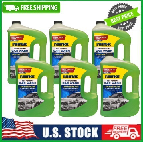 (6 pack) Rain-x Foaming Car Wash Concentrate 100oz