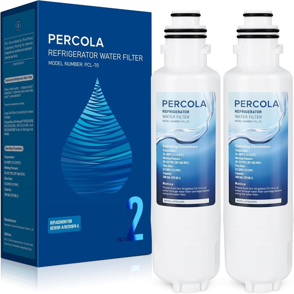 HX2019FR-A Water Filter Replacement,Compatible with Hisense HX2019FR-A (2 Pack)