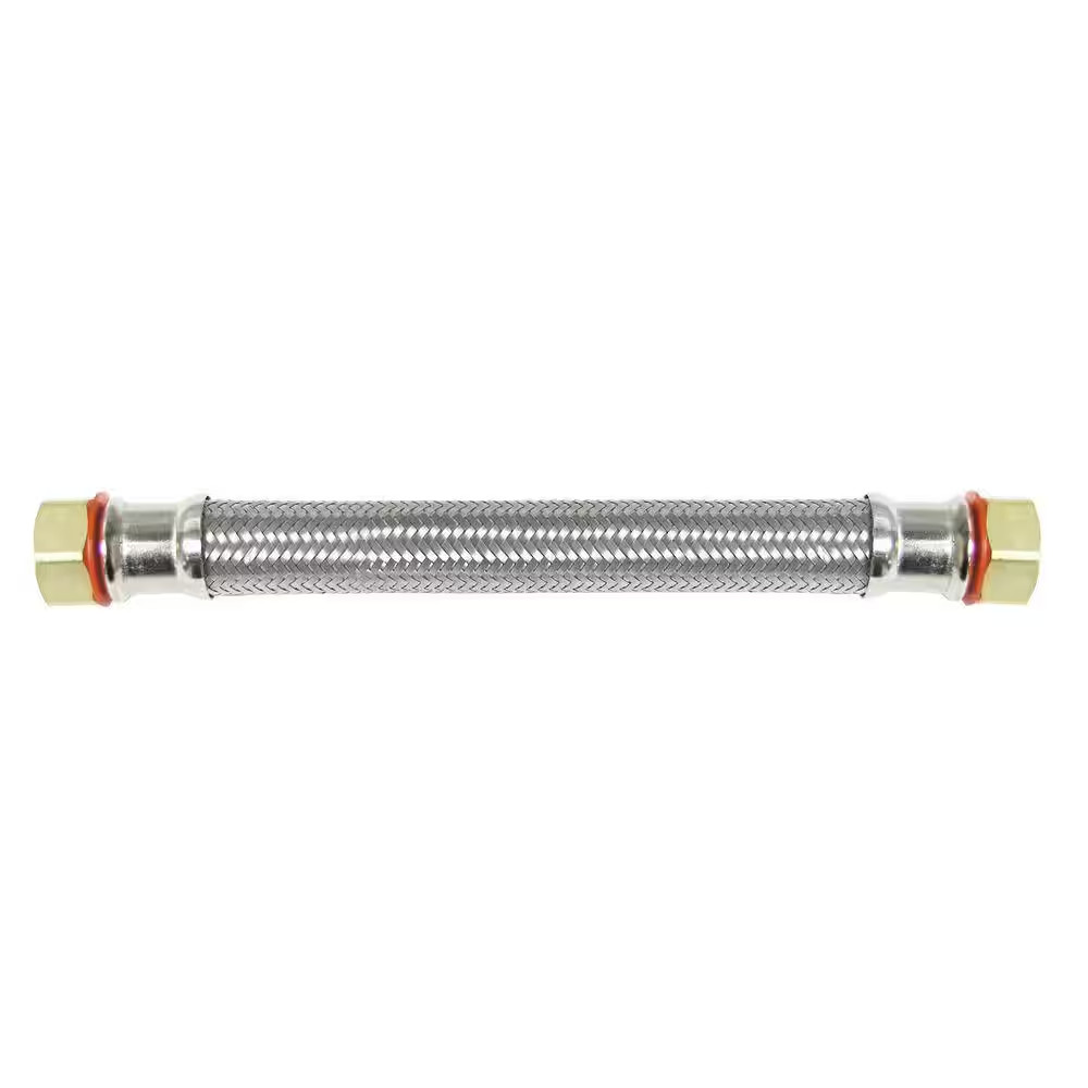 3/4 In. FIP X 3/4 In. FIP X 24 In. Stainless Steel Water Heater Supply Line