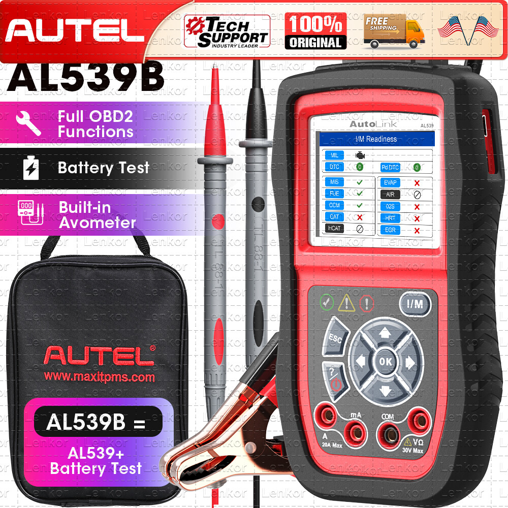 Autel AutoLink AL539B Battery Electrical Circuit Tester OBD2 Code Reader Scanner
