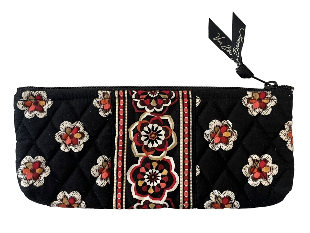 Vera Bradley Cosmetic Case Red Black EUC