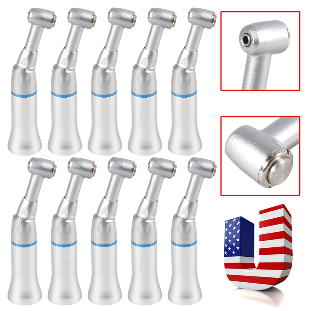 10*Dental Low Speed Contra Angle Handpiece Push Button E-type fit NSK NEW