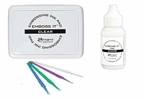 Ranger Emboss IT Bundle Includes Clear Embossing Ink Pad and Reinker with PTP...