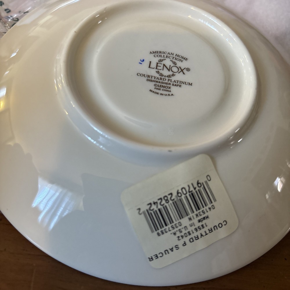 Lenox China Courtyard Platinum 5 Piece DINNER Place Setting - NWT