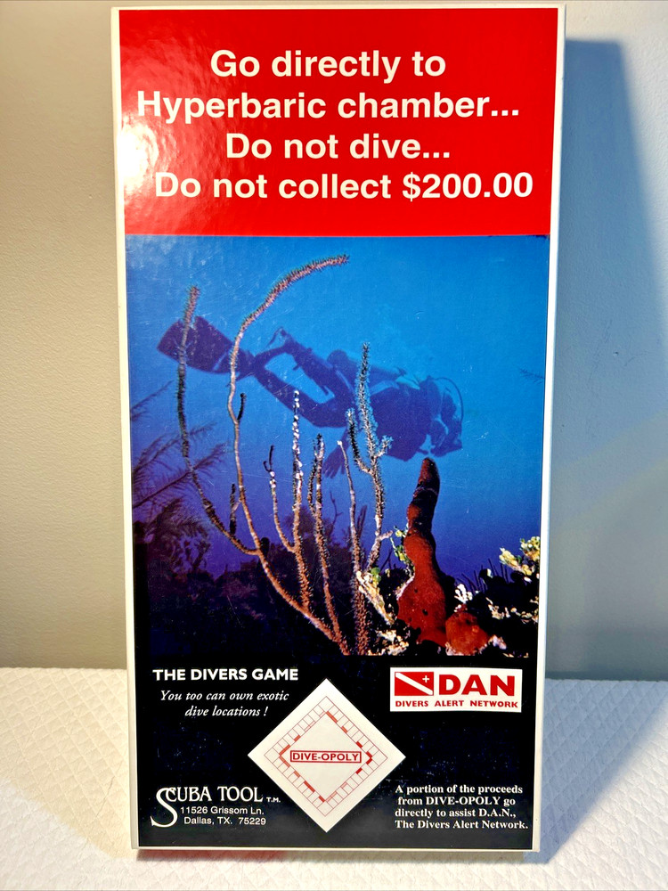 Vtg Dive-Opoly Divers Dive Game by Scuba Tool Divers Alert Network DAN Complete
