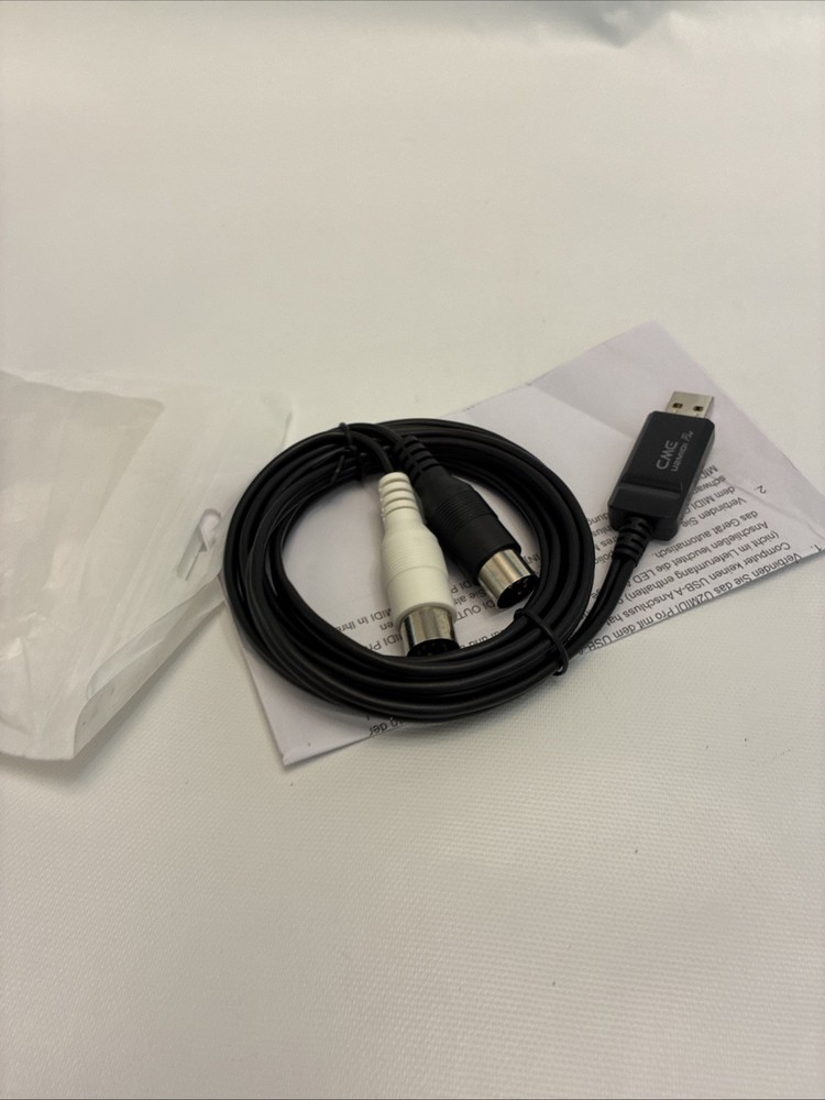 USB MIDI Cable 6.5ft - High-Speed Plug Play Interface for Instruments