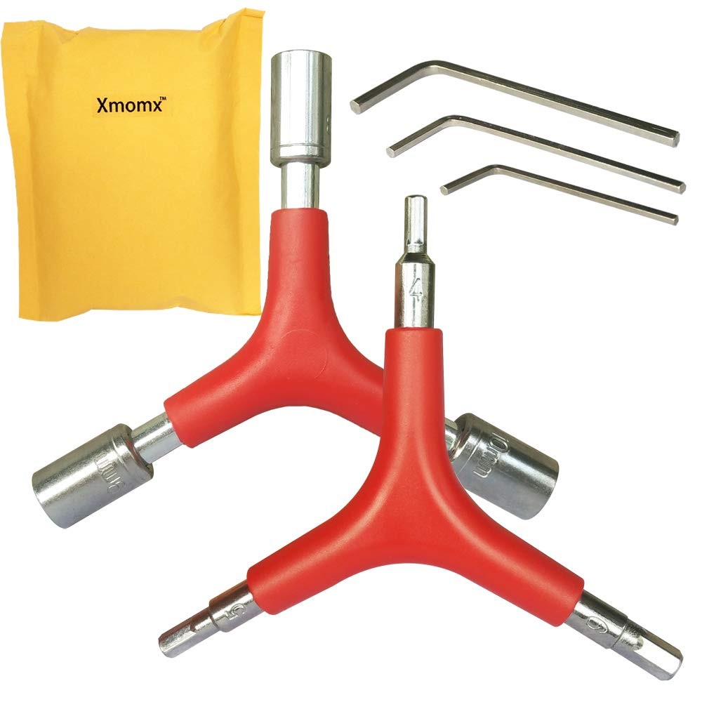 Xmomx Three Way Triangle Allen Wrench Outer Spanner Silver, Red, Black