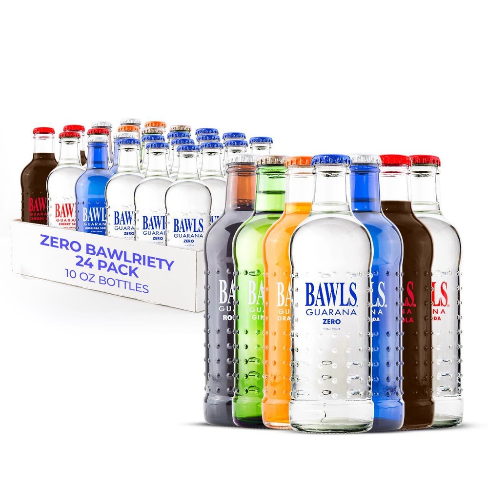 BAWLS Guarana Zero Variety Bottle 24-Pack
