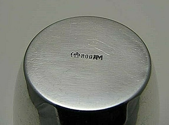 GERMAN SOLID SILVER KIDDUSH CUP WINE/VODKA CUP 800 Silver by AM Germany ca1930s