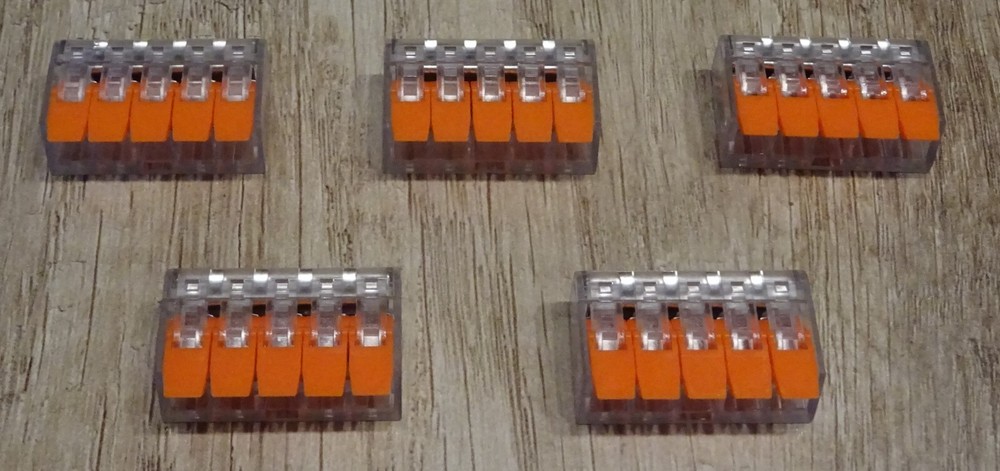 Lever Wire Connectors, Compact Connecting Terminals 5 Pack