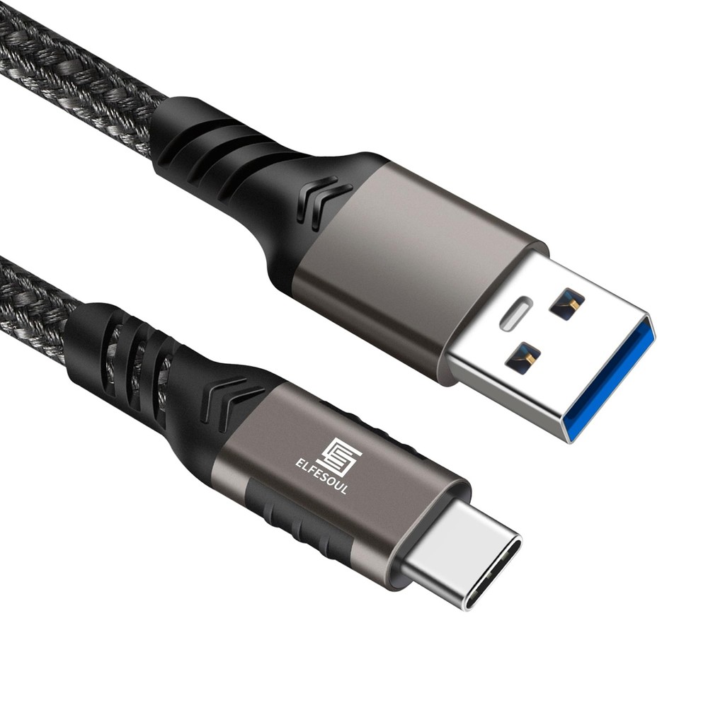 USB C Cable 6.6ft, USB-A to USB-C 3.1 3.2 Black(1-Pack)