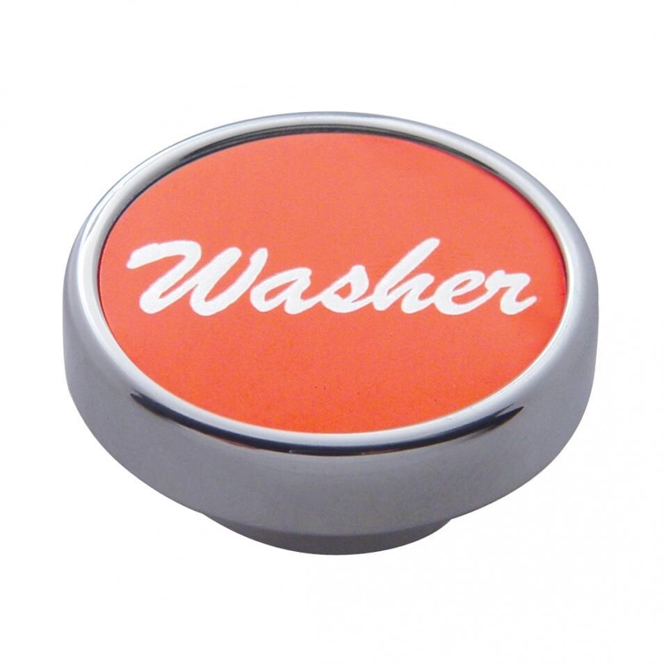"Washer" Dash Knob - Red Aluminum Sticker